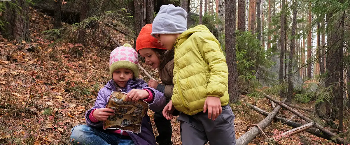 kids learning in nature