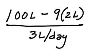 water use formula